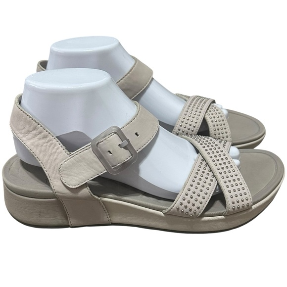 Dansko Cindy Sandals Women's EU 41‎ US 10.5 Taupe Leather Studded Comfort Shoes - Picture 4 of 12